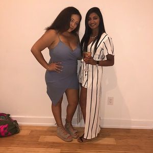 Baby Blue Asymmetrical Dress